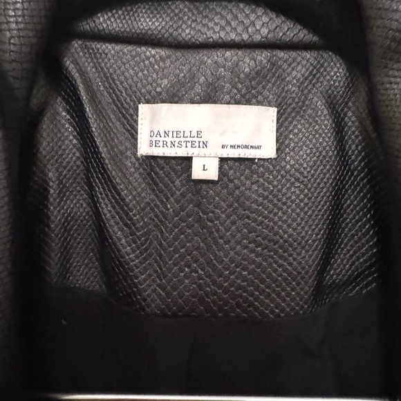 WeWoreWhat Notch Lapel Faux Leather Jacket - Picture 3 of 6